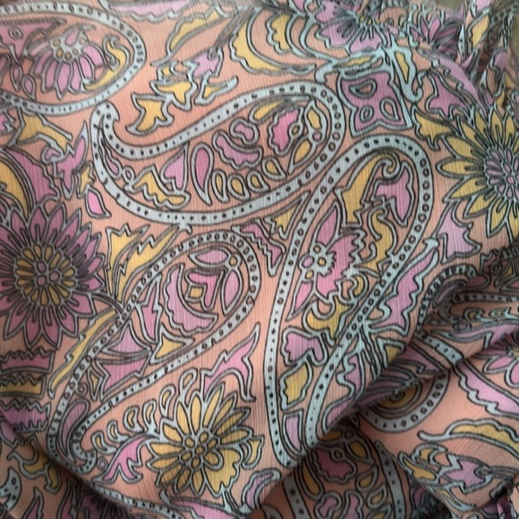 Ramy Brook Pink Paisley Print Knee-Length Dress Sleeveless  Mini Dres S - Picture 10 of 15